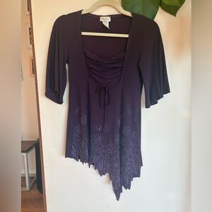 Purple Y2K Fairycore Top